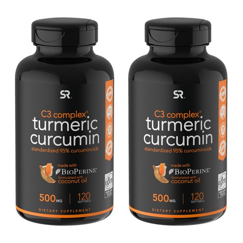 스포츠리서치 강황 커큐민 500mg 소프트젤, 120정, 2개