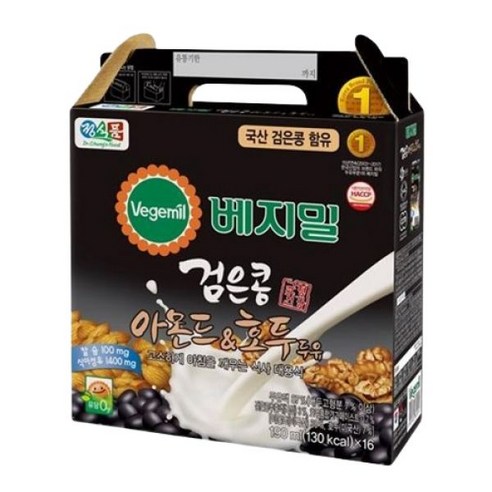 베지밀 검은콩아몬드&호두 두유 190ml x16입, 16개