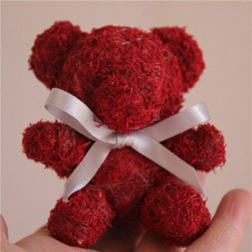 [LOVE MQ] 1pcs 자연 신선한 이끼 영원한 곰 인공 테디 보존 DIY 웨딩 파티 장식 생일 로즈 선물 상자, 하나, 레드 안구