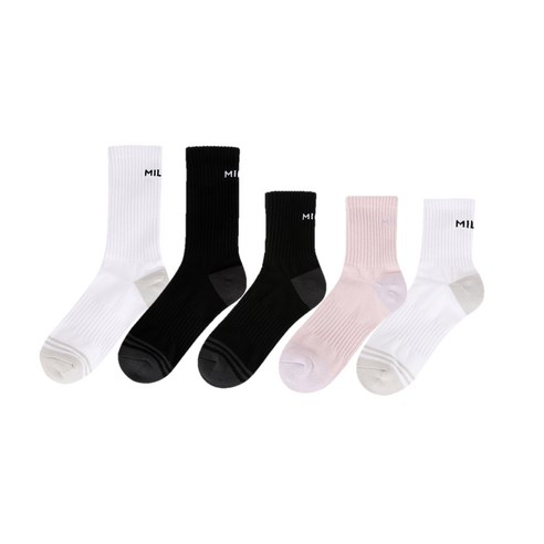 밀레 남녀 캐주얼 기본양말 단목양말 장목양말 트레킹양말, 핑크 단목양말, 1개