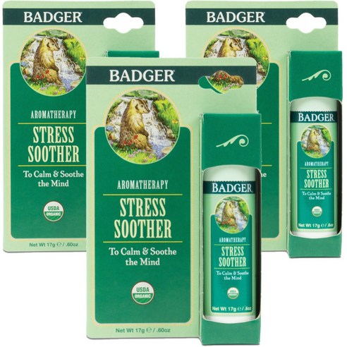 Badger Stress Soother, 3개, 17g