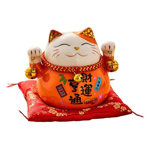 행운의 고양이 부 행운 일본 행운의 고양이 팔 스윙 게으른 거짓말 고양이 가정용 풍수 장식, 재산, 세라믹