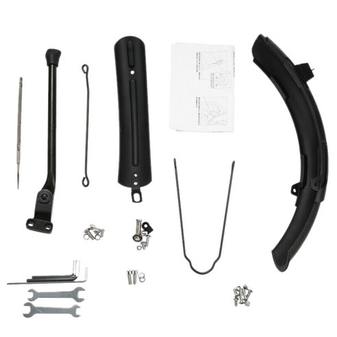 Xzante Xiaomi Qicycle EF1용 전기 자전거 흙받이 및 킥스탠드 타이어 스플래쉬, 검은 색