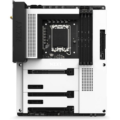 NZXT N7 Z790 마더보드 N7Z79XTW1 인텔 칩셋 12 13 14세대 CPU 지원 ATX 게이밍 통합 IO 쉴드 WiFi 6E 연결 블루투스 화이트, White, 1개