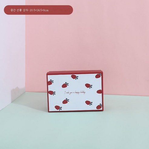 ZZJJC 딸기 생일선물세트세트 비주얼반려세트 선물세트 선물세트 빈박스, 단품함(라피초 배달), 딸기 미디엄 선물세트 20*14*8