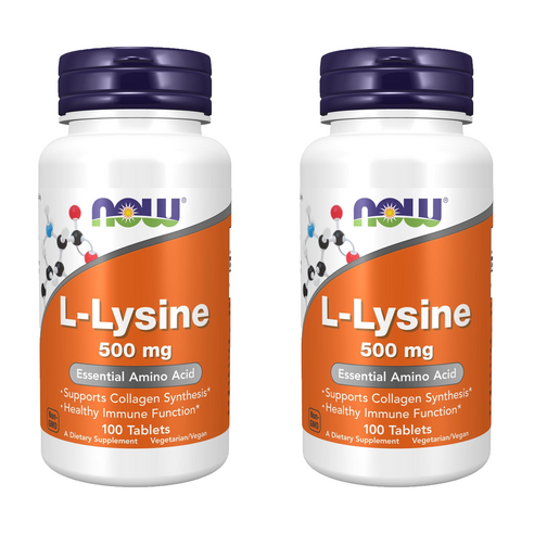 나우푸드 L-라이신 500mg 타블렛, 100캡슐, 2개, 100정