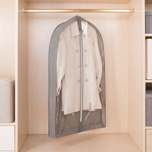 부직포 입체 옷걸이 포켓, 60x10x80cm, 입체 회색 Pvc 부직포