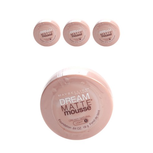 메이블린 드림 매트 무스 파운데이션 18g, Creamy Natural, 4개
