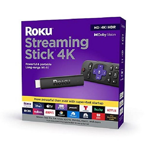   로쿠 4K 스틱 넷플릭스 유튜브 스트리밍 4K/HDR/Dolby Vision, Stick