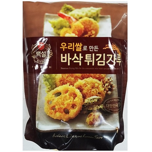 우리쌀 튀김가루 (백설 1K) X 10, 1kg, 1개