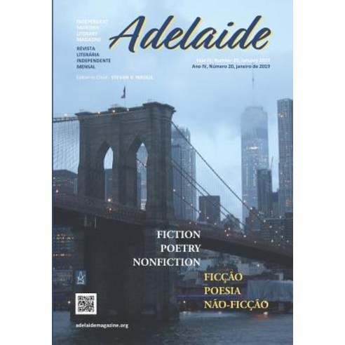 (영문도서) Adelaide: Independent Monthly Literary Magazine No.20 January 2019 Paperback, Adelaide Books, English, 9781949180817