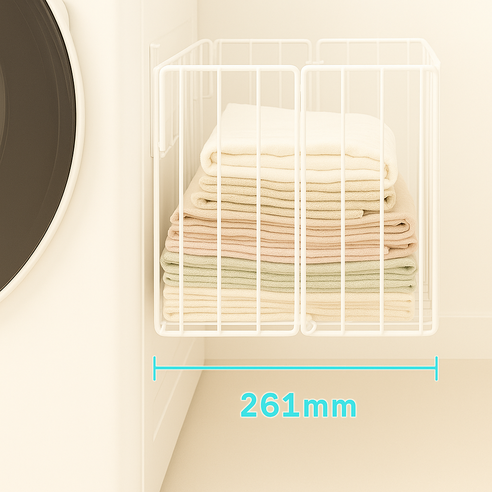 좁은 공간을 넓게! 접이식 빨래바구니로 깔끔한 빨래 정리!