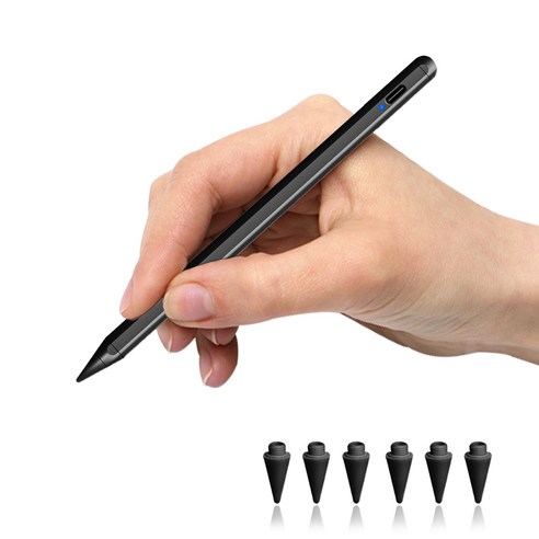 CCAGU 아이패드 펜슬 터치펜 iPad 호환용 초미세 스마트펜, 1개, 블랙