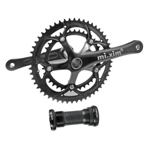 라이트 바이크 크랭크 세트 130mm BCD 스틸 체인 휠 중공 BB 바텀 브래킷 170mm 크랭크 암 크랭크 셋 구성 부품, 130BCD, 알루미늄 합금