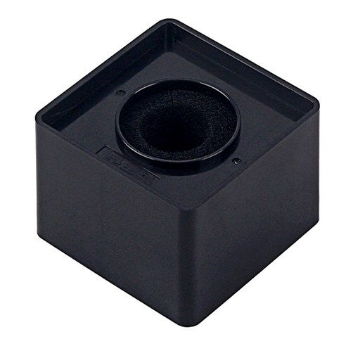Ursmart 스퀘어 큐브 모양의 인터뷰 마이크 마이크 플래그 스테이션 블랙, 70x51mm, 플라스틱