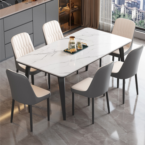 카렌시아 4인용 식탁 세트: 당신의 공간에 예술을 더하다 4인용세라믹식탁