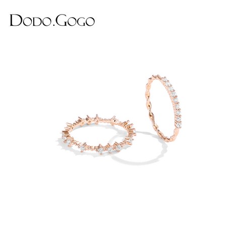 조인트 반지 여성 라이트 럭셔리 틈새 디자인 반지 조합 먹는 반지 온라인 절묘한 겹치는 반지 팔찌