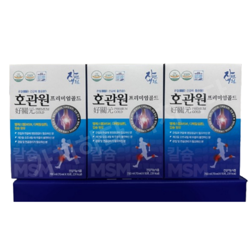 호관원 프리미엄골드 관절 연골 MSM과 해조칼슘 70ml 60포 1박스, 30개