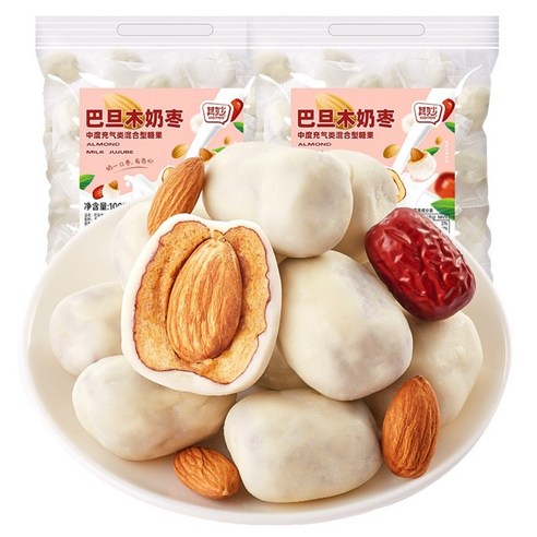 브이플랜 건 대추 야자 열매 씨없는 4kg (쇼핑백) 말린 야자대추 만수르 간식, 4개, 1kg 우리가스토리대추야자 Best Top5 20 중국식품 통대추 간식 견과류 밀크 대추말이 아몬드 우유대추 JIKTEM BX3060103, 밀크대추총10봉, 1개