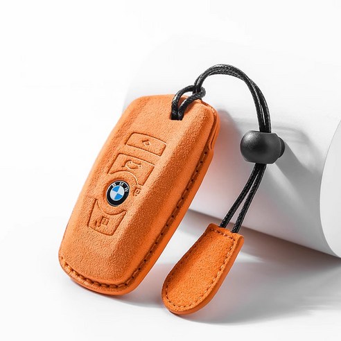 WonRay 호환 BMW 키케이스 악세사리 신형 스마트키 3시리즈 4시리즈 적용 가죽 bmw디스플레이키케이스 키홀더, 오렌지B타입, 1개