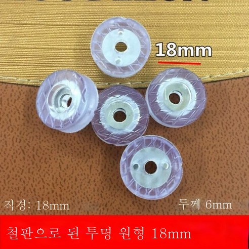 ZZJJC 식탁 의자 가구 스파이크 발판 pvc 고무패드 젤리 걸상 내마모 정숙성 미끄럼 방지 패드, 18mm 투명 원형 매트 16개 세트