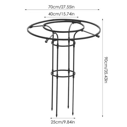 수직 금속 정원 격자형 크리에이티브 우산 꽃 원예 식물 등반 지원 스탠드, 90cm