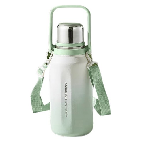 RELEA 심플 보온 보냉 텀블러 차 망 포함, 1개, 잉거 그린, 950ml