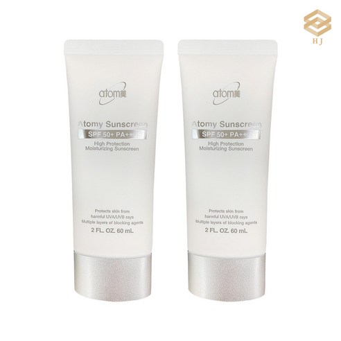 애터미 선크림 화이트 SPF50+ PA+++, 60ml, 2개