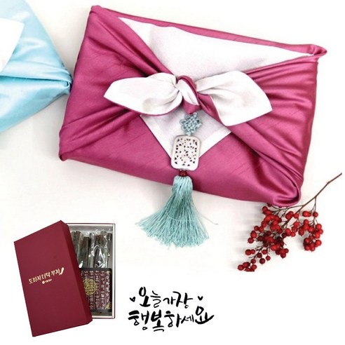 도라지정과 실속형 프리미엄 4종모음 (서비스증정 실크보자기 콩고물 대추정과 노리개) 추석 설날 선물세트 상견례 첫인사 답례품, 400g, 1개