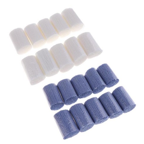 20 개/대 태클 후크 사전 절단 원사 DIY 크로 셰 뜨개질 원사 카펫 원사, 블루 화이트, 6cm, 아크릴 섬유