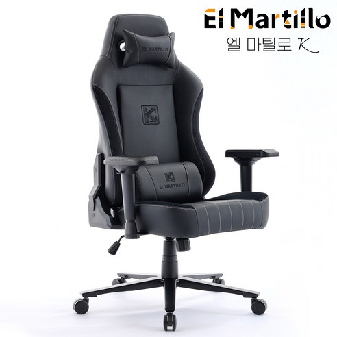 엘마틸로 게이밍 의자 고급 가죽 쿠션 세트 사무실 PC방 학생용