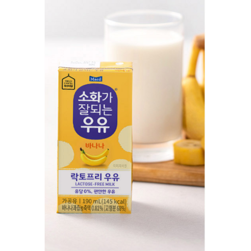 소화가잘되는우유 바나나, 190ml, 120개