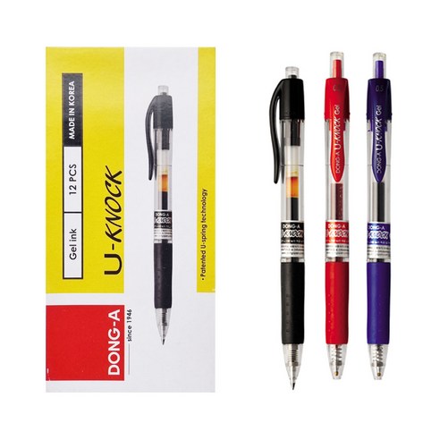 동아 유노크 볼펜 0.7 mm 12개 1타, 흑색