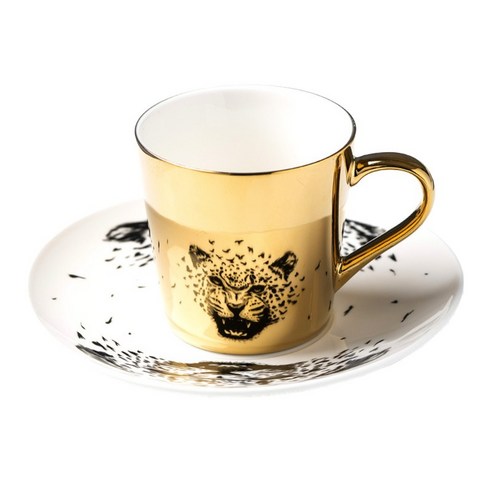[SW] 거울 반사 커피 잔 유리 차 물 컵 크리 에이 티브 Coffeeware Drinkware, 라이트 옐로우_201-300ml