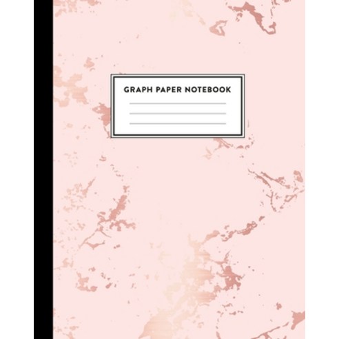 (영문도서) Graph Paper Notebook: Beautiful Pink Marble and Rose Gold 8 x 10 inches - 5 x 5 Squares per i... Paperback, Independently Published, English, 9781689416108