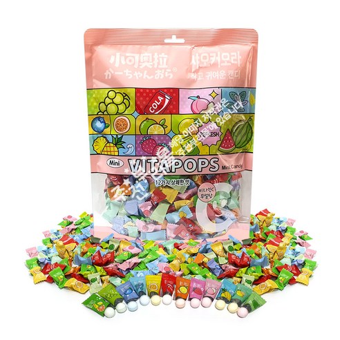 한국총판 샤오커오라 비타팝스캔디 12가지맛 믹스, 500g, 1개