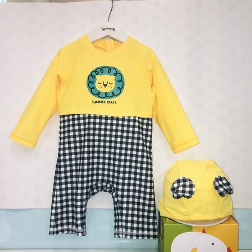 아가방 보우체크올인원수영복 01O356001