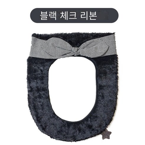 화장실 커버 가정용 사계절 유니버설 소프트 세탁기, 검은 격자 무늬 활
