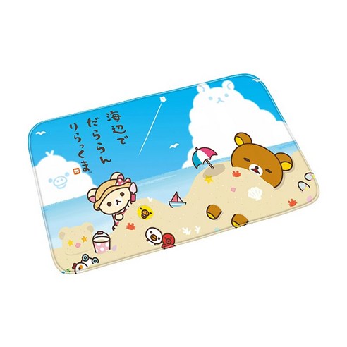 환영 입구 비-슬립 개 고양이 카펫 주방 매트 현대 만화 Rilakkuma 층 매트 홈 장식 복도 발코니 문 매트, 40센치메터x60센치메터, New000515