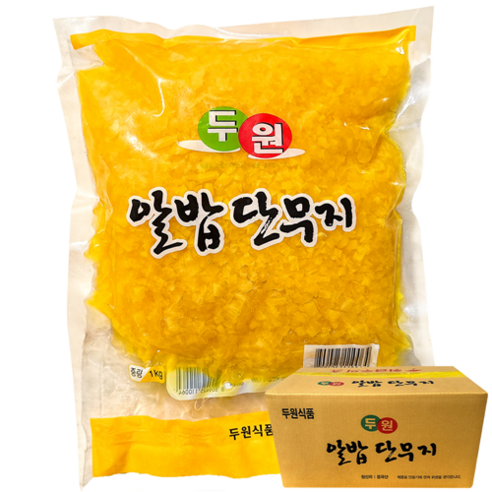 두원 알밥 단무지 치자 업소용 미니 단무지 다진 단무지 1kg, 1개