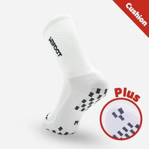 위풋 더블 논슬립 PLUS 크루 삭스 스포츠양말 WEFOOT 화이트, 더블화이트