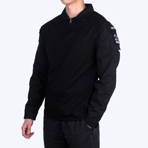 국산 쿨론 프리미엄 밀리터리 전술 컴벳셔츠 냉감 여름긴팔 육군 카키 군인 작업복 컴뱃 컴뱃셔츠 12 택티컬 전술 컴뱃셔츠 긴팔 검정 - 군인 군용 서바이벌 강철부대 간부 소방관 경찰특공대 경호원 특수부대