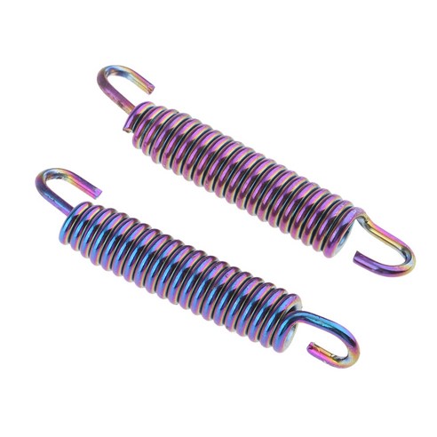 YSSHOP 2Pcs 65mm 오토바이 스테인레스 스틸 배기 파이프 머플러 스프링 후크, 보라색
