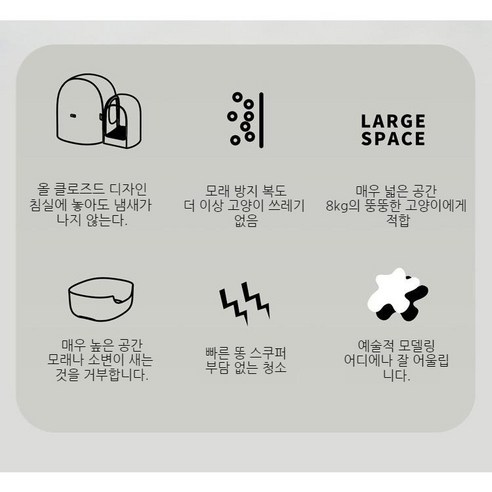 리부아 완전 밀폐형 초대형 냄새 방지 고양이 배변 팬: 고양이 배변의 악취를 근절하세요