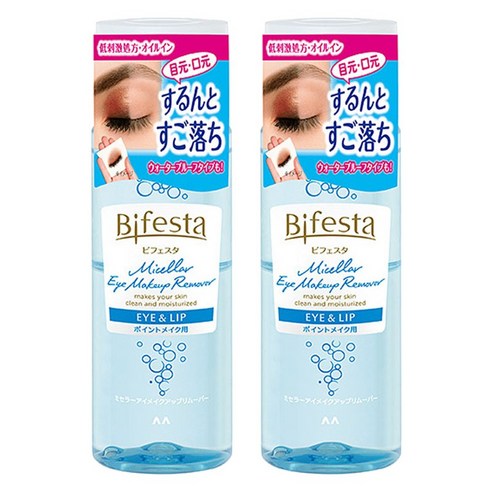 맨담 비페스타 미셀라 립 앤 아이 리무버, 145ml, 2개