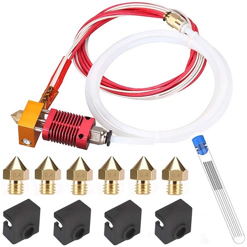 3D 프린터 MK8 HOTEND 키트 압출기 조립 0.4 mm 노즐 세트 24V 40 W 압출기 헤드 프린트 헤드 3D 프린터, 보여진 바와 같이, 하나