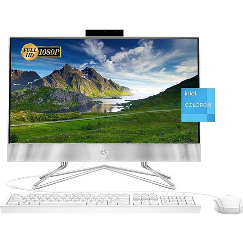 HP 올인원 데스크탑 215인치 FHD 디스플레이 인텔 셀러론 J4025 프로세서 16GB RAM 512GB PCIe SSD 웹캠 HDMI RJ45 유선 키보드 마우스 WiFi 윈, 1 TB, 16 GB