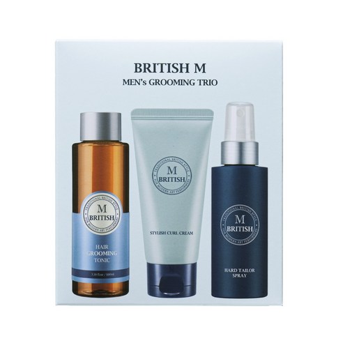 브리티시엠 맨즈 그루밍 트리오 [토닉100ml+컬크림50ml+스프레이80ml], 1세트