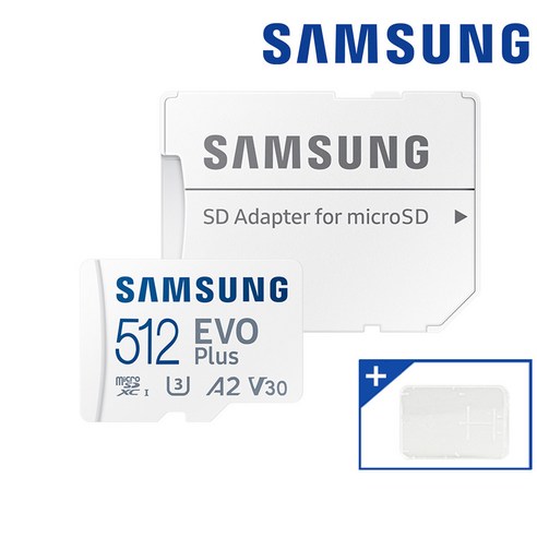 삼성전자 마이크로SD EVO Plus MB-MC512KA/KR 어댑터 + 보관 케이스, 512GB