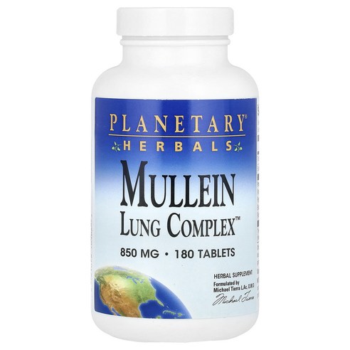 플레네터리허벌스 Mullein Lung 컴플렉스 850mg 180타블렛, 180개, 1개, 180정